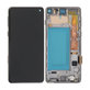 дисплей за Samsung S10 G973F, Тъчскрийн и рамка, Prism Black, TFT