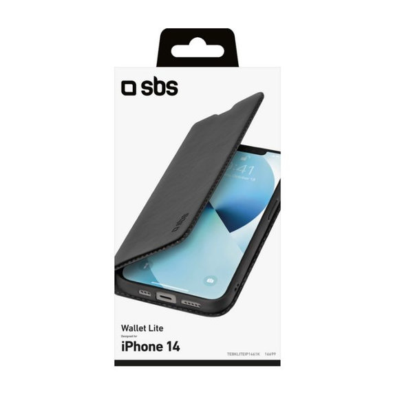Калъф Book Wallet Lite за iPhone 14, Черно, Black