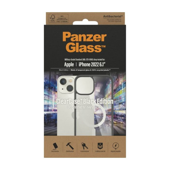 Калъф ClearCase с MagSafe за iPhone 14, Черно, Black