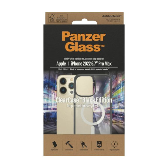 Калъф ClearCase с MagSafe за iPhone 14 Pro Max, Черно, Black