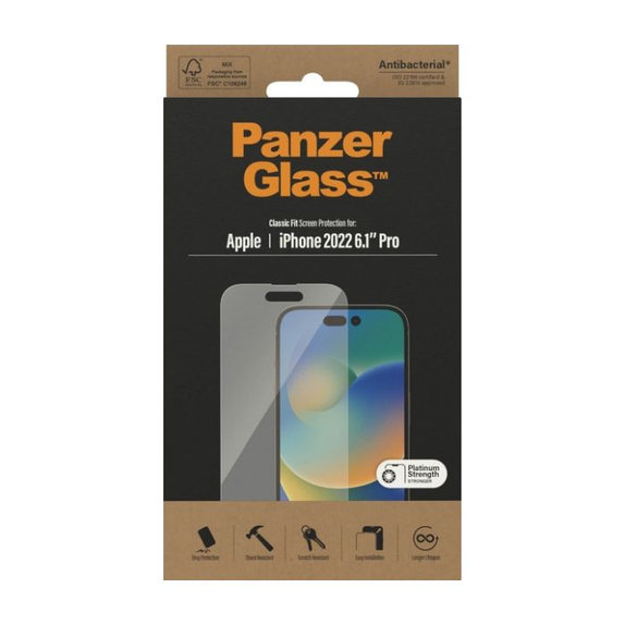 Закалено стъкло AB за iPhone 14 Pro, PanzerGlass