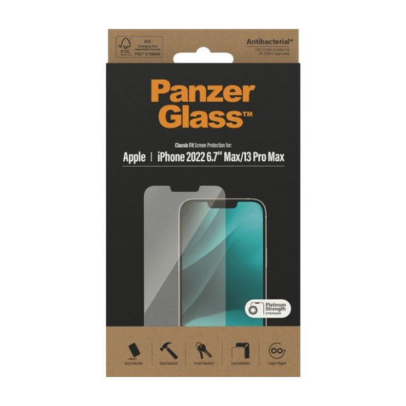 Закалено стъкло AB за iPhone 13 Pro Max и 14 Plus, PanzerGlass