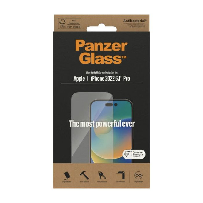 Закалено стъкло UWF AB за iPhone 14 Pro, PanzerGlass