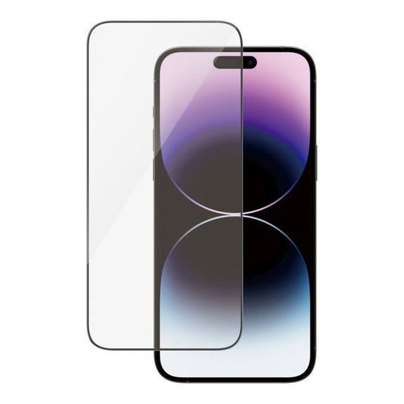 Закалено стъкло UWF AB с апликатор за iPhone 14 Pro Max, Черно, PanzerGlass
