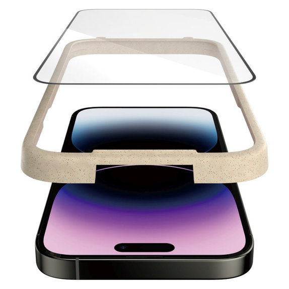 Закалено стъкло UWF AB с апликатор за iPhone 14 Pro Max, Черно, PanzerGlass