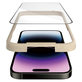 Закалено стъкло UWF AB с апликатор за iPhone 14 Pro Max, Черно, PanzerGlass