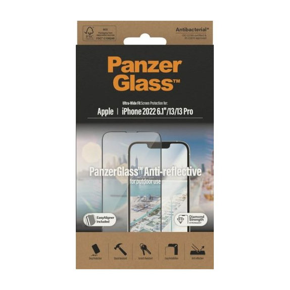 Закалено стъкло UWF Anti-Reflective AB за iPhone 13, 13 Pro и 14, PanzerGlass