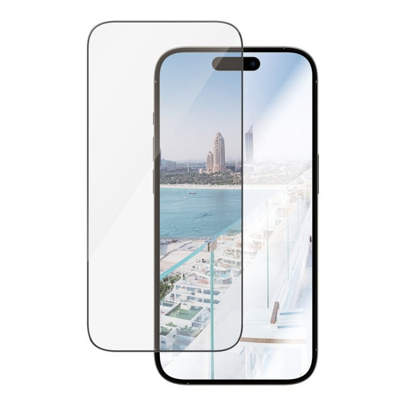 Закалено стъкло UWF Anti-Reflective AB с апликатор за iPhone 14 Pro, Черно, PanzerGlass