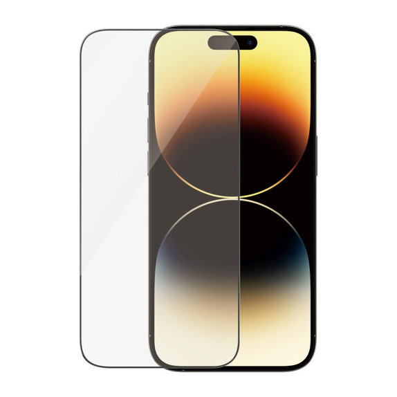 Закалено стъкло UWF Anti-Reflective AB с апликатор за iPhone 14 Pro, Черно, PanzerGlass