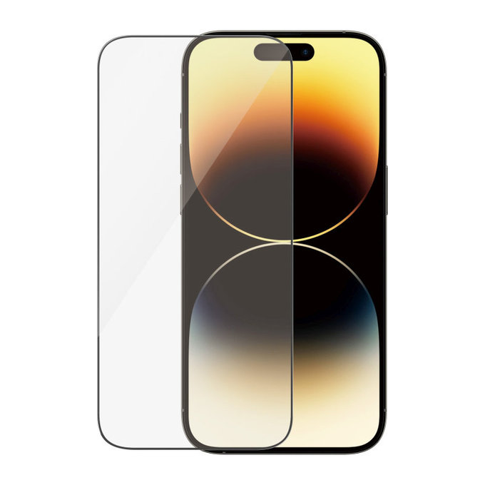 Закалено стъкло UWF Anti-Reflective AB с апликатор за iPhone 14 Pro, Черно, PanzerGlass