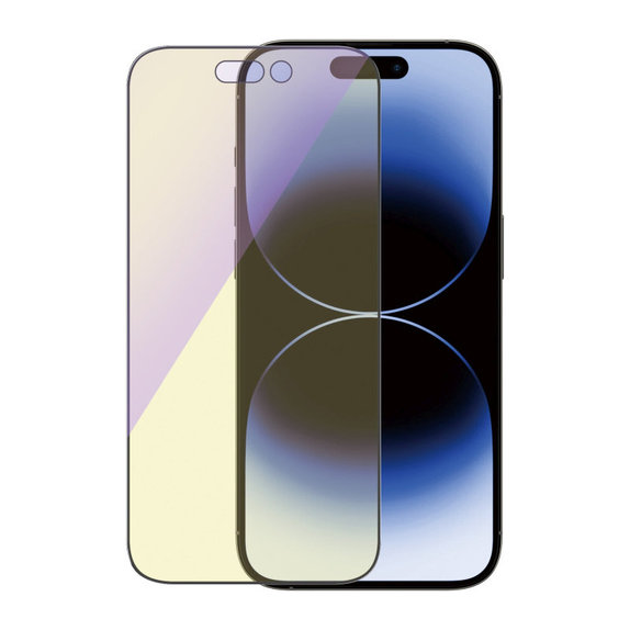Закалено стъкло UWF Anti-Bluelight AB с апликатор за iPhone 14 Pro, Черно, PanzerGlass