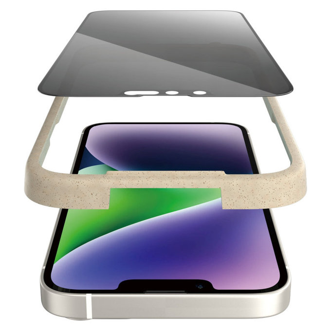 Закалено стъкло UWF Privacy AB с апликатор за iPhone 14 Plus/13 Pro Max, Черно, PanzerGlass
