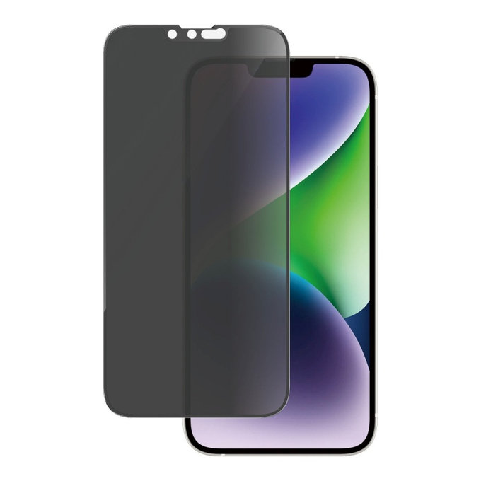 Закалено стъкло UWF Privacy AB с апликатор за iPhone 14 Plus/13 Pro Max, Черно, PanzerGlass