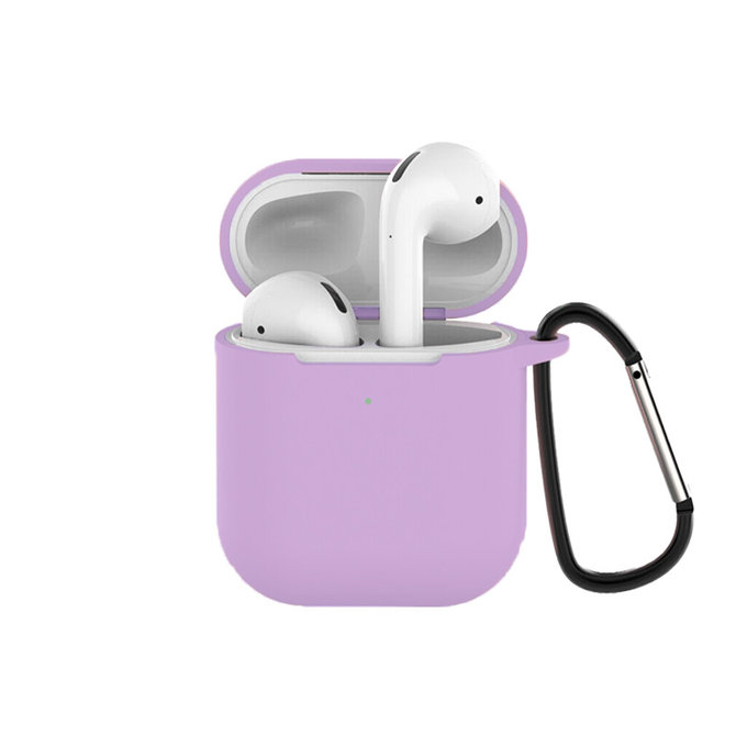 Силиконов калъф за AirPods 1 & 2, Лила, Lila