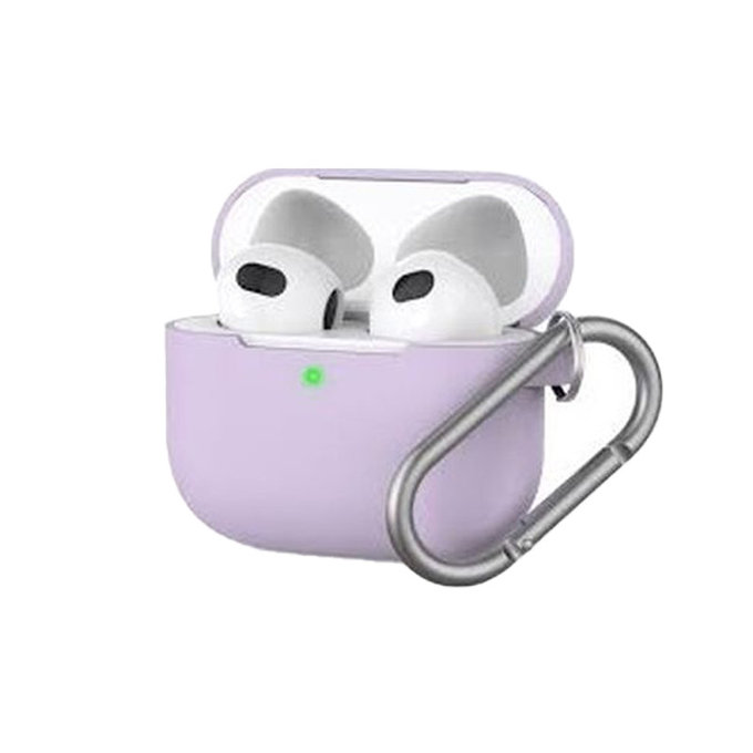 Силиконов калъф за AirPods 3, Лила, Lila