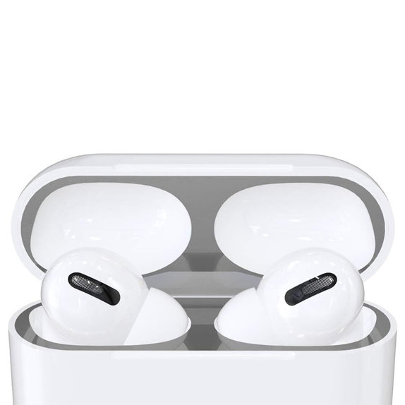 Анти-прах лепенка за AirPods Pro, сребърен, silver, FixPremium