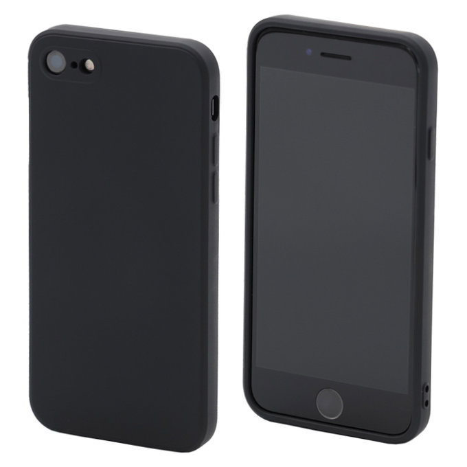 Силиконов калъф за iPhone 7, 8, SE 2020 & SE 2022, Черно, Black
