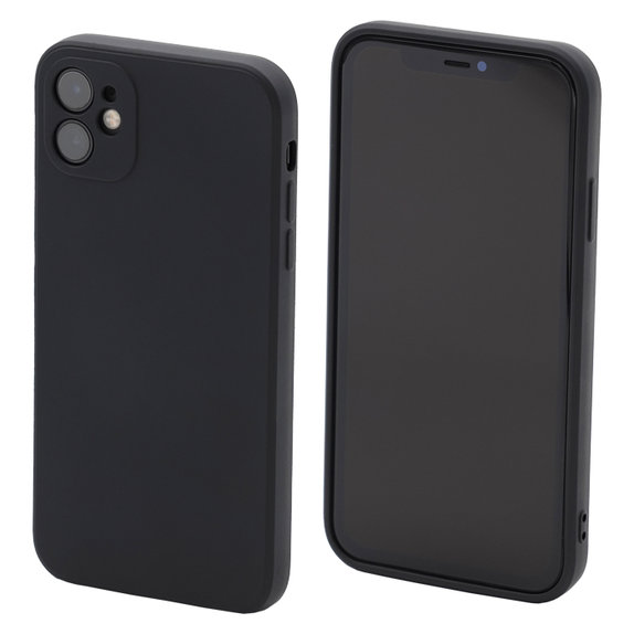Силиконов калъф за iPhone 11, Черно, Black