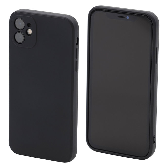 Силиконов калъф за iPhone 11, Черно, Black