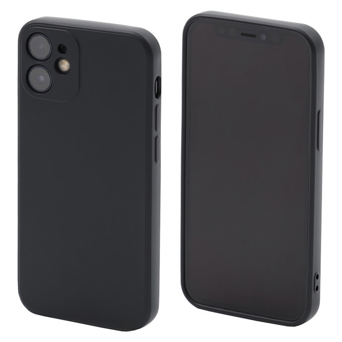 Силиконов калъф за iPhone 12 mini, Черно, Black