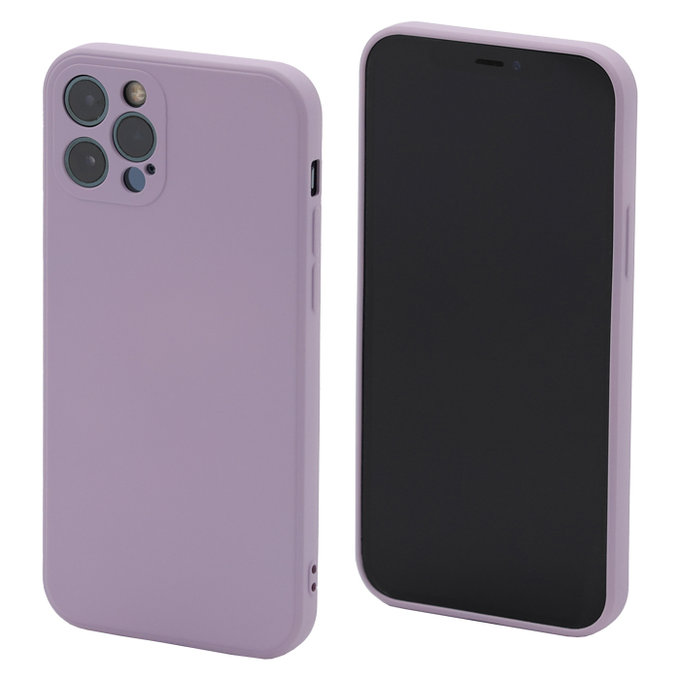 Силиконов калъф за iPhone 12 Pro, лилав, Лилаво, Purple