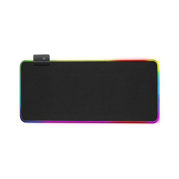 Подложка за мишка и клавиатура с RGB, 90x40cm, Черно, Black, FixPremium