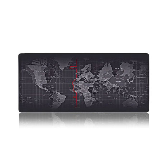 Подложка за мишка и клавиатура с карта, Черно, Black, FixPremium