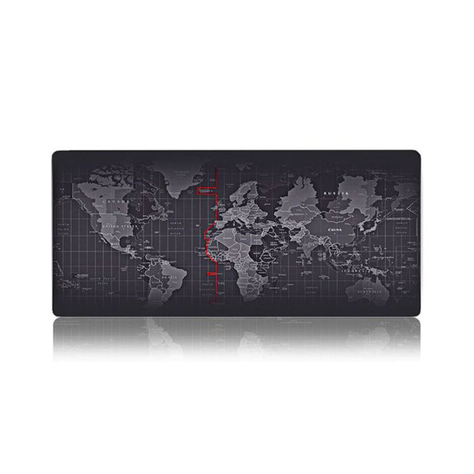 Подложка за мишка и клавиатура с карта, Черно, Black, FixPremium
