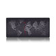 Подложка за мишка и клавиатура с карта, Черно, Black, FixPremium