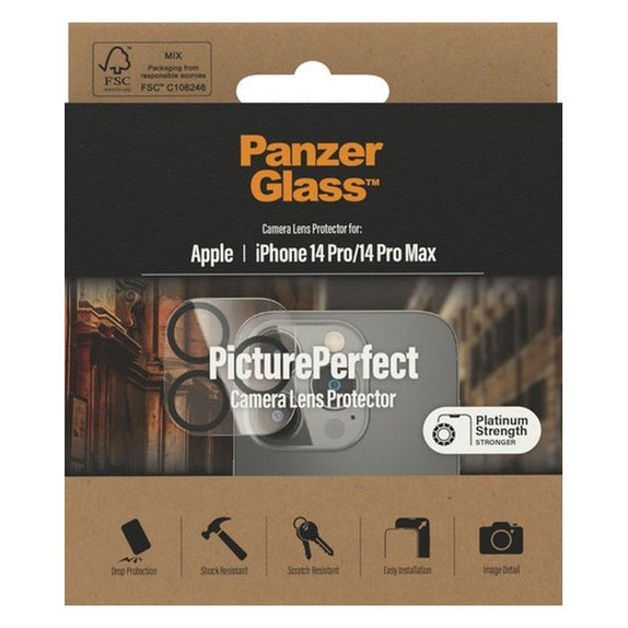 Протектор за обектив на задна камера PicturePerfect за iPhone 14 Pro и 14 Pro Max, Прозрачен, Transparent, PanzerGlass