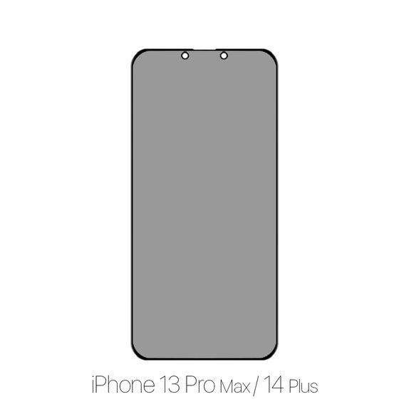 Закалено стъкло Privacy Anti-Spy за iPhone 13 Pro Max и 14 Plus, FixPremium