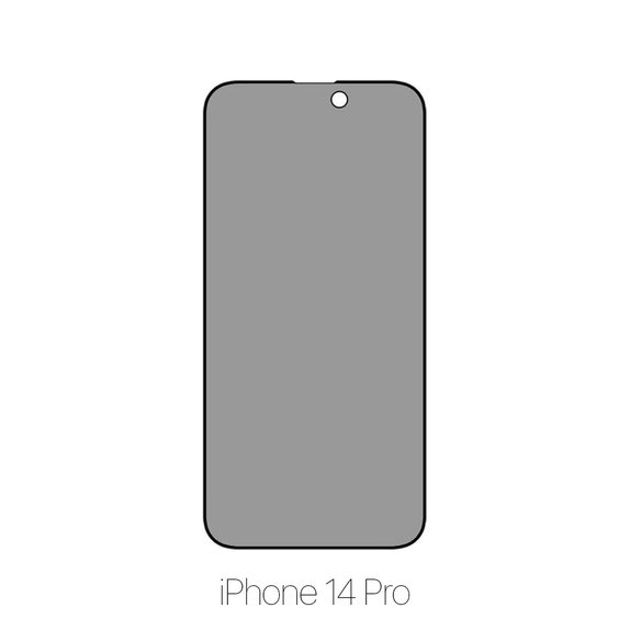 Закалено стъкло Privacy Anti-Spy за iPhone 14 Pro, FixPremium