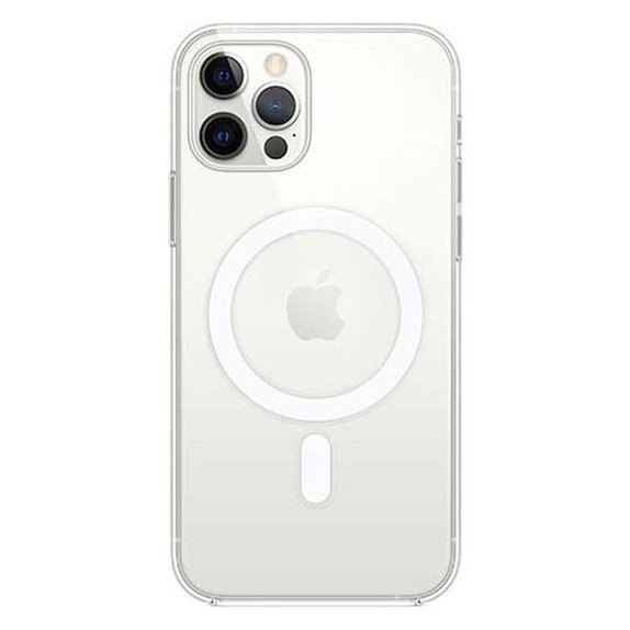 Силиконов калъф с MagSafe за iPhone 12 & 12 Pro, Прозрачен, Transparent