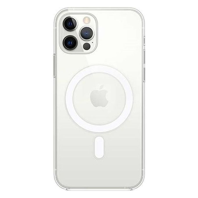 Силиконов калъф с MagSafe за iPhone 12 & 12 Pro, Прозрачен, Transparent