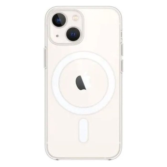 Силиконов калъф с MagSafe за iPhone 13 mini, Прозрачен, Transparent