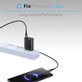 USB-C / USB кабел с LED индикатор, 1m, Черно, Black, FixPremium