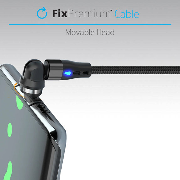 USB-C / USB-C магнитен кабел, 1m, Червено, Red, FixPremium
