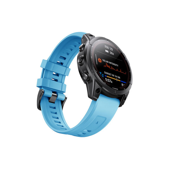 Силиконова каишка за Garmin (QuickFit 26mm), Синьо, Blue, FixPremium