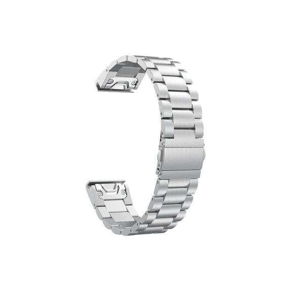 Стоманена каишка за Garmin (QuickFit 22mm), сребърен, silver, FixPremium