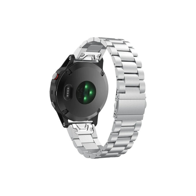 Стоманена каишка за Garmin (QuickFit 22mm), сребърен, silver, FixPremium
