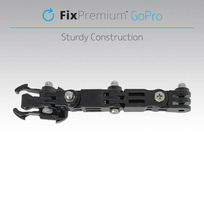 Тройна стойка с 3 рамена за GoPro, Черно, Black