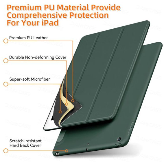 Силиконов калъф Flip за iPad 10.2 (7th, 8th, 9th Gen), Синьо, Blue, FixPremium