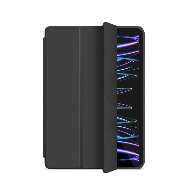 Силиконов калъф Flip за iPad Pro 12.9" (4th, 5th Gen), Черно, Black, FixPremium