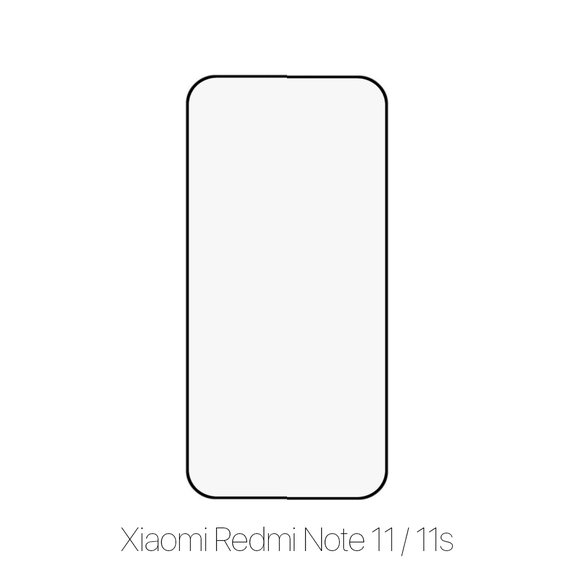 Закалено стъкло FullCover за Xiaomi Червено, Redmi Note 11 и 11S, FixPremium