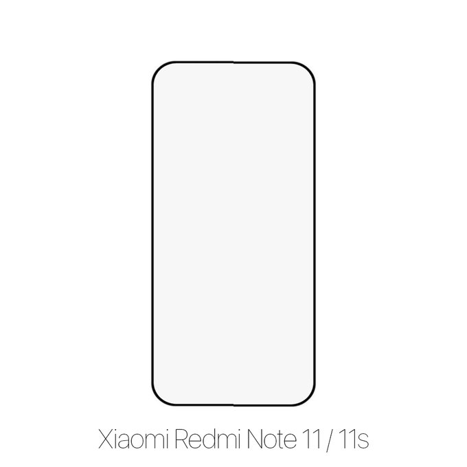 Закалено стъкло FullCover за Xiaomi Червено, Redmi Note 11 и 11S, FixPremium