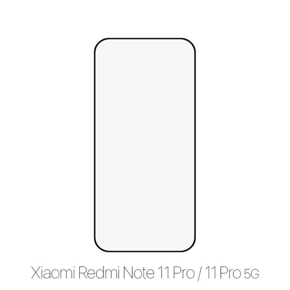 Закалено стъкло FullCover за Xiaomi Червено, Redmi Note 11 Pro и 11 Pro 5G, FixPremium