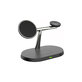 MagSafe стойка 3в1 за iPhone, Apple Watch и AirPods, Черно, Black, FixPremium