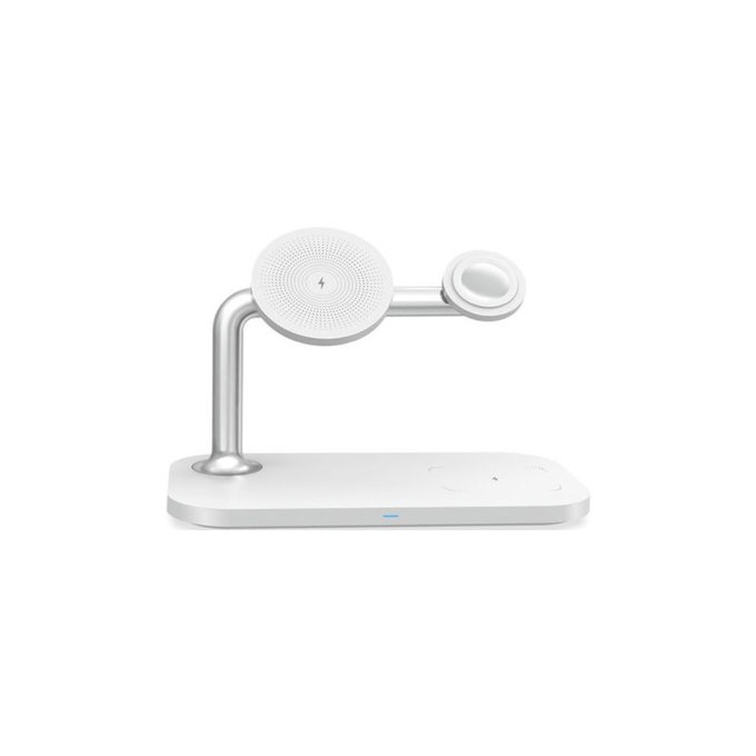 MagSafe стойка 3в1 за iPhone, Apple Watch и AirPods, Бял, White, FixPremium
