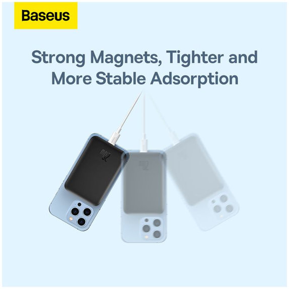 MagSafe външна батерия 6000 mAh, Синьо, Blue, Baseus