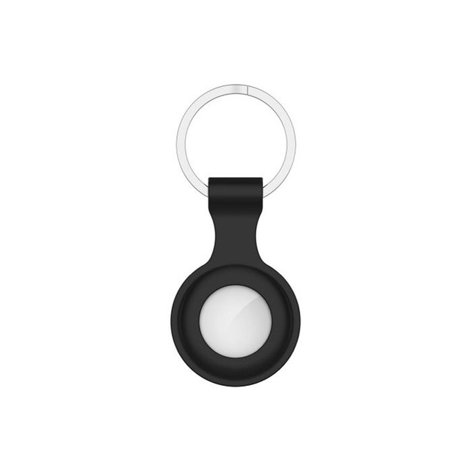 Силиконов ключодържател за AirTag, Черно, Black, FixPremium